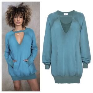 Vintage Souls Women's Jewel Sweater Dress Washed Jade Size M